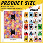 FuWeave Black Cat 20 Pcs Seasonal Holiday Kitchen Hand Towels Set - Image 3