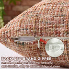 AmHoo Pack of 2 Chenille Textured Throw Pillow Cover, 500GSM Boho Farmhouse Decorative Couch Pillow Covers for Modern Home Decor Bed Sofa Living Room 18 x 18-Inch Baked Clay - Image 2