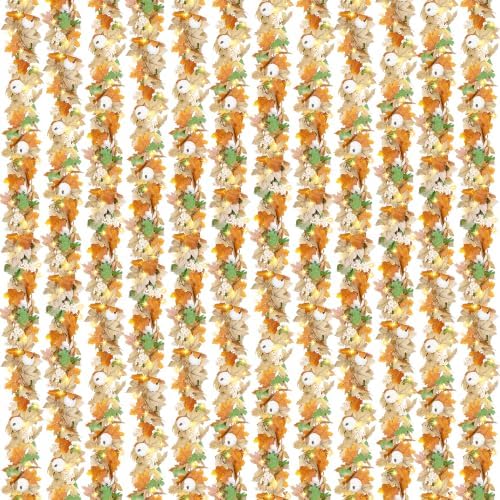 CQURE 12 Pack Fall Leaf Garland with Lights, Total 70.8Ft Artificial Fall Maple Leaves Autumn Vines Garland with LED Lights Thanksgiving Decor for Home Fireplace Party by CQURE