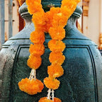 Giegxin 10 Pack Marigold Garland 5 ft Artificial Orange Diwali - Image 5