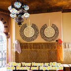 BoiCkyo Metal Shiny Islamic Wall Art, A Set of 2 Quran Verse Arabic Calligraphy Wall Decor, Islamic Home Decorative Gift for Muslims during Ramadan, Featuring Surah Al Falaq and Surah An Nas - Image 3