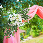 Artificial Italian Ruscus Greenery Stems, Faux Green Leaf Garland Branches Hanging Greenery Spray for Wedding Bouquet Arch Table Centerpiece Home Decor (Green-40 Pack) - Image 7