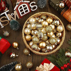 Shappy 216 Pcs Mini Christmas Ball Ornament 1.18 Inch,Gold - Image 4