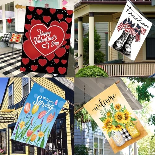 Seasonal Garden Flags Set of 12, Double Sided 28 x 40 Inch Yard Flags - Image 5