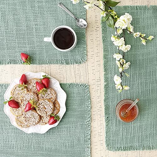 DII Linen Tabletop Collection Machine Washable, Placemat Set, 14.5x20.5, Jadeite, 4 Piece - Image 2