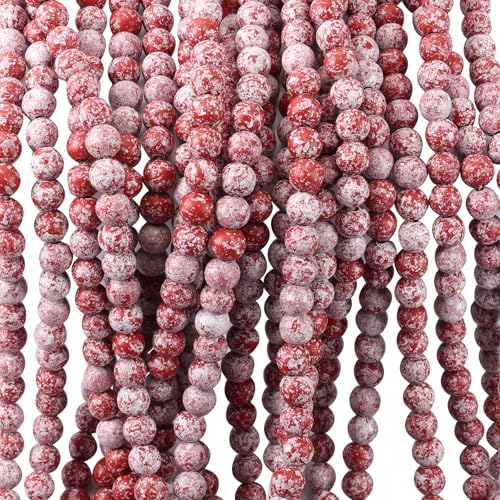 48FT Extra Long Christmas Wood Bead Garland for Mantle (Vintage Red Beads) by Unknown