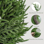 24 Inch Real Touch 2 Pcs Norfolk Pine Wreath Christmas Decorations for Front Door, Artificial Plants Green Christmas Wreath Home Decor, Xmas Decor for Mantel Wall Holiday Winter Decor - Image 5