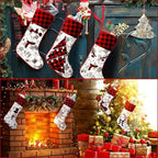 Tatuo 8 Pack Buffalo Plaid Christmas Stockings, 18 Inch for Fireplace - Image 6