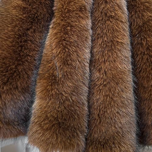 Huntsman High-Pile Faux Fur Christmas Tree Skirt with Hidden Slide Clasp Closure and Durable Microfiber Backing (Grizzly Brown, 60-Inch) - Image 6