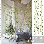 Unittype 15 Pcs 6.6 ft Fake Vines with Lights for Bedroom 300 LED, Ivy Leaf - Image 4