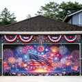 7x16FT Independence Day Garage Door Banner Eagle American Flag Garage Door Cover Decoration for Patriots Party (USA Flag, 7 * 16) by FOREVERQUEEN