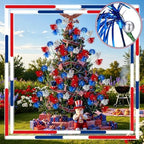 Thiccywoov 10 Pcs 4th of July Decorations Patriotic Firework Picks 15.75 '' Red White and Blue Patriotic Floral Picks 250th Anniversary Firework Stems for Vase Filler Independence Day Home Party Decor - Image 3