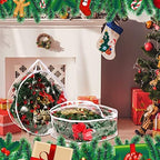 Shappy 4 Pieces Wreath Storage Bags 30 Inch Dual Zippers,Clear - Image 5