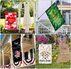 Mixweer 12 Pack 28 x 4 Inch Independence Day Flags Seasonal Garden Flags for Outside Holiday Double Sided Large Spring Summer Patriotic Lawn Yard Outdoor Banner Set Polyester for Festive Decorations - Image 6