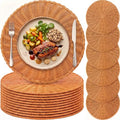12 Pcs Round Rattan Placemats,Boho Charger Plates for Dining Table by Gandeer