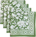 ATOSII Meraki Green 100% Cotton Spring Cloth Designer Dinner Napkins, Handblock Print, Washable Durable Linen for Everyday Use Wedding Parties Outdoors Christmas Easter I 20 X 20 Inches I Set of 4 by ATOSII