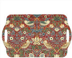 Pimpernel Morris & Co Strawberry Thief Red Large Handled Tray | Serving Tray for Lunch, Coffee, or Breakfast | Made of Melamine for Indoor and Outdoor use | Measures 18.9" x 11.6" | Dishwasher Safe by Pimpernel