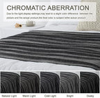 Chenille Throw Blanket for Couch 60" x 80" Twin, Dark Grey - Image 6