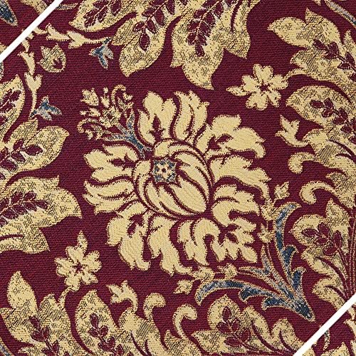 Loom and Mill Luxury Jacquard Placemats Set of 6, Burgundy Red, 12x18 in - Image 5