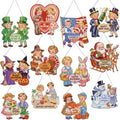 Cinnvoice Seasonal Diamond Art Hanging Kit,12 Pcs,Retro by QinYee