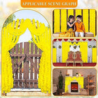 Tigeen 24 Pcs Faux Marigold Flowers Garland 5 Ft Strands,Yellow - Image 7