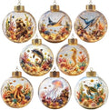 Glowing Christmas Story Ornaments, 8-Piece Light Up Mini Scene Set (Set H) by Unknown