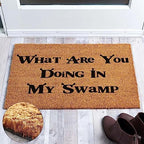 Funny Coir Welcome Swamp Doormat - Personalized 23.6 x 15.10 inch Non Slip Outdoor Rug with Heavy-Duty PVC Backing - Image 4