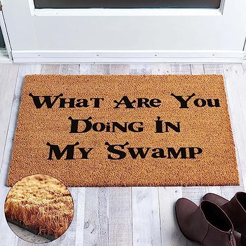 Funny Coir Welcome Swamp Doormat - Personalized 23.6 x 15.10 inch Non Slip Outdoor Rug with Heavy-Duty PVC Backing - Image 4