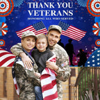 Veterans Day Backdrop Decorations Patriotic Banner 15x8ft - Image 4