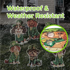 6 Pcs St. Patrick's Day Yard Sign Dogs Decorations Green Plaid Glitter Outdoor Lawn Sign with Stakes for St. Patrick's Day Home Garden Irish Decorations Party Decor (6 pack dogs) - Image 6