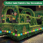 Crowye 8 Pcs LED St. Patrick's Day Table Skirt Fringe Set,Green, Fresh - Image 4