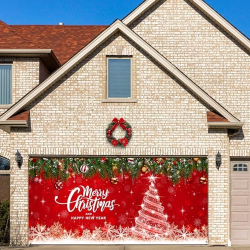 WovWeave Merry Garage Door Cover Banner, 7 x 16 ft - Image 4