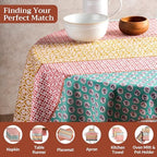 Maison d' Hermine Table Cloth Round Table Reusable 100% Cotton 63" Diameter - Image 4