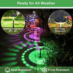 Bright Solar Pathway Lights 6 Pack,Color Changing+Warm White LED Solar Lights Outdoor,IP67 Waterproof Solar Path Lights,Solar Powered Garden Lights for Walkway Yard Backyard Lawn Landscape Decor - Image 5