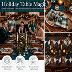 Mixweer 24 Pack Christmas Cloth Napkins Bulk, 15 x 15 Inch - Image 6