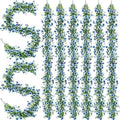 8 Pcs 6 ft Artificial Flowers Wisteria Garland, Blue by FineCheer