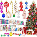 96 Pcs Christmas Tree Ornaments Colorful Candy Ball Ornament by Glitinsel