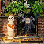 Novabright 30.2 H Halloween Mummy Porch Sign Standing Wooden Decor - Image 6