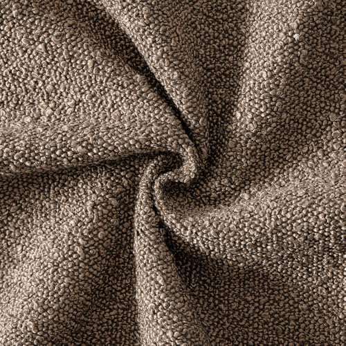MIULEE 26x26 Decorative Euro Sham Boucle Couch Pillow Covers Light Brown - Image 2