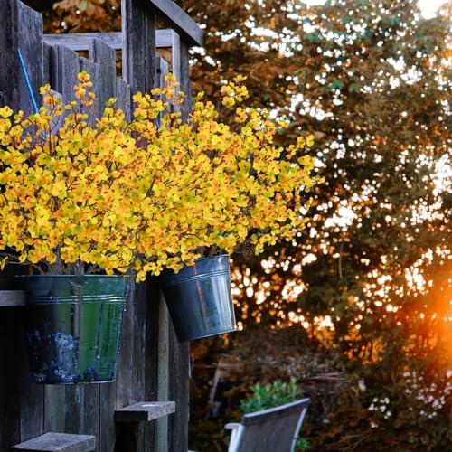 Uieke 30Pcs Artificial Fall Flowers Babys Breath Flower Bulk Fake Yellow Silk Flowers Artificial Gypsophila Bouquet Floral for Home Festival Wedding Party Décor - Image 4