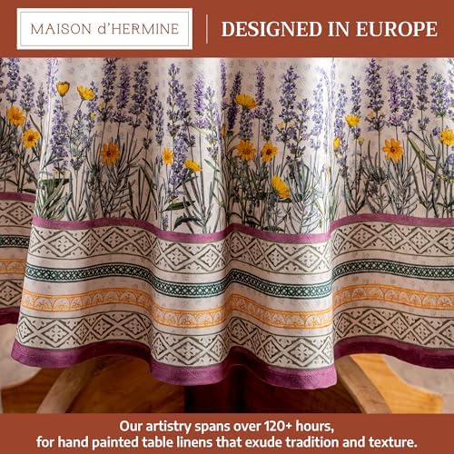 Maison d' Hermine Table Cloth Round Table Reusable 100% Cotton 63" Diameter - Image 2