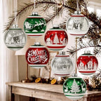 16 Pcs Vintage Glass Christmas Ornament Reflector Decor, 50S by Wavyknot