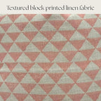 Decorative Pillow Cover French Country Pillow Cover Cottage Decor Floral Block Print, Farmhouse Decorative Cushion Cover, Spring Pillow Cover Line and Loop (Pastel Pink) - Image 7