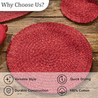 Park Designs Paprika Spice Bin Braided Placemat Set of 4 - Image 6