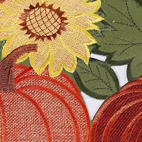 OWENIE Thanksgiving Fall Table Runner - 108 Inches, Harvest Pumpkins Autumn Decor, Extra Long Farmhouse Runner, 13 x 108 Inches - Image 5