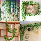 Unilove 168 feet Fake Foliage Garland Leaves Decoration Artificial Greenery Ivy Vine Plants for Home Decor Indoor Outdoors (Artificial Scindapsus Leaves) - Image 6