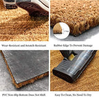 Funny The Entrance Way Outside Personalized Rug with Heavy-Duty Non Slip Outdoor Coconut Coir Doormat Pets Lover Gift 23.6 x 15.7 inch (Colorful African Style Boho) - Image 7