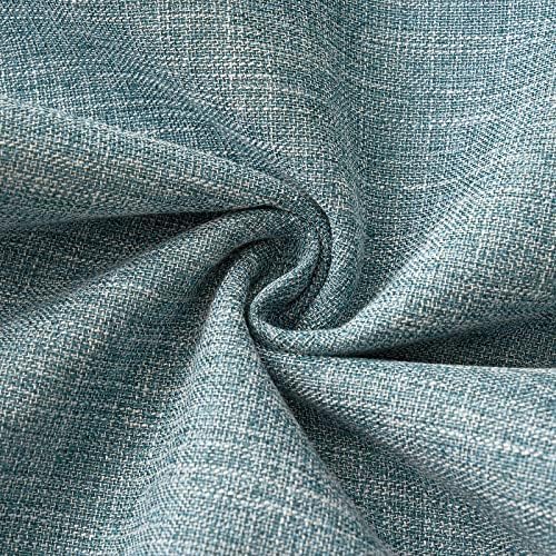 MIULEE Pack of 2 Decorative Linen Burlap Coastal Pillow Covers Farmhouse Boho Accent Pillowcases for Sofa Car Couch Bedroom Living Room Decor 20x20 Inch Teal - Image 3
