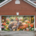 6x13 FT Easter Bunny Garage Door Banner - Colorful Egg Floral Backdrop, Large Indoor Garage Door Cover,Holiday Decoration for Home,Yard,Party by FOREVERQUEEN