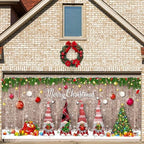 WovWeave Christmas Gnome Garage Door Cover, 7 x 16 ft Outdoor Banner - Image 4